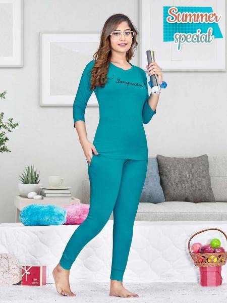 Summer Special Vol D2571 Hosiery Cotton Night Suits Catalog
